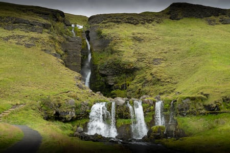 The mighty Gluggafoss as seen from above on a south coast tour