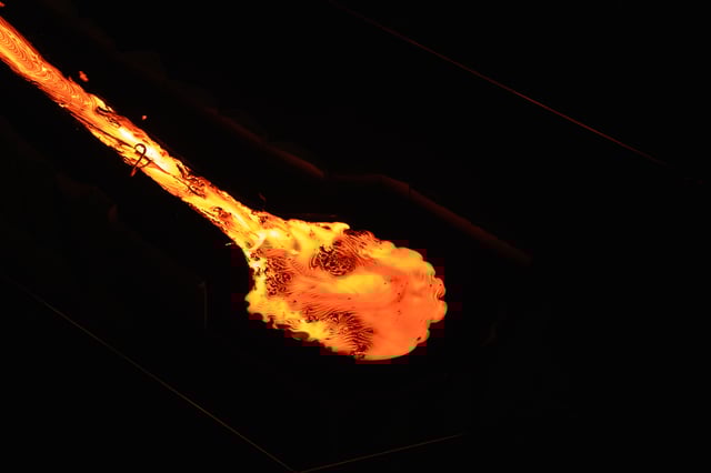 Flow of lava flowing in the Lava Show