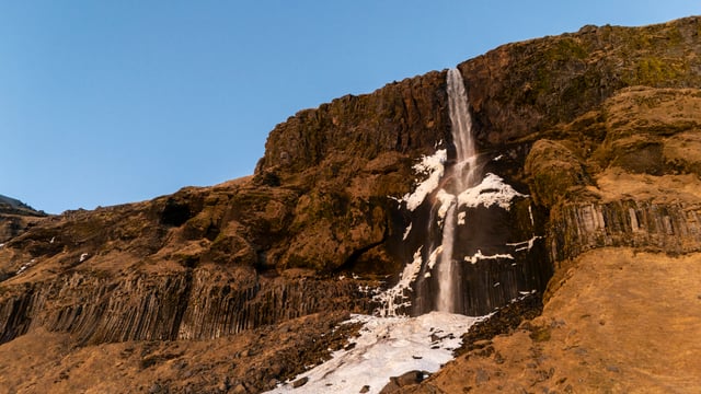 Waterfall trickling down on the Snæfellsnes Peninsula