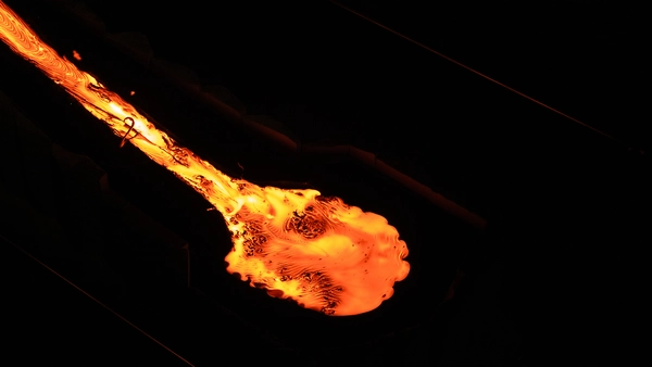 Flow of lava flowing in the Lava Show