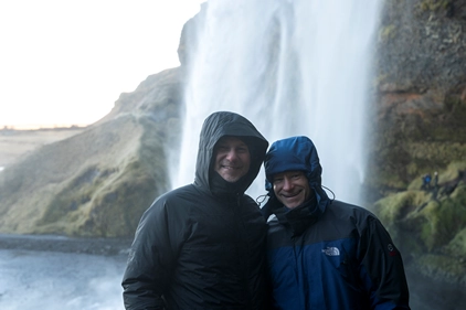 Traveler dressed appropriately for Iceland weather