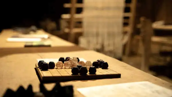 An old board game laid on a table