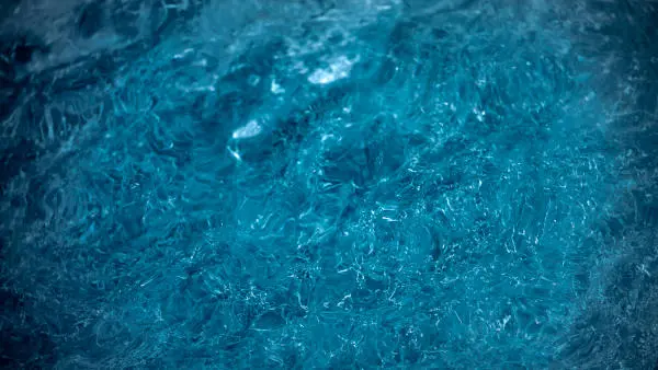 CloseUp of Blue ice with air bubbles trapped in it