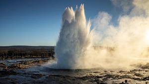 Strokkur the geyser erupting - Golden Circle tour