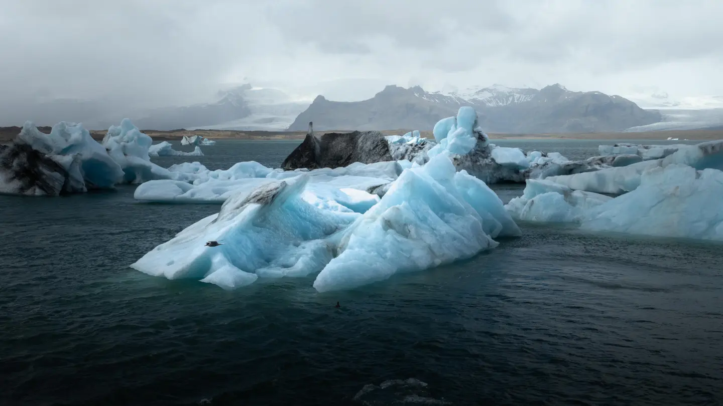 Iceberg floating in the Jökulsarlón