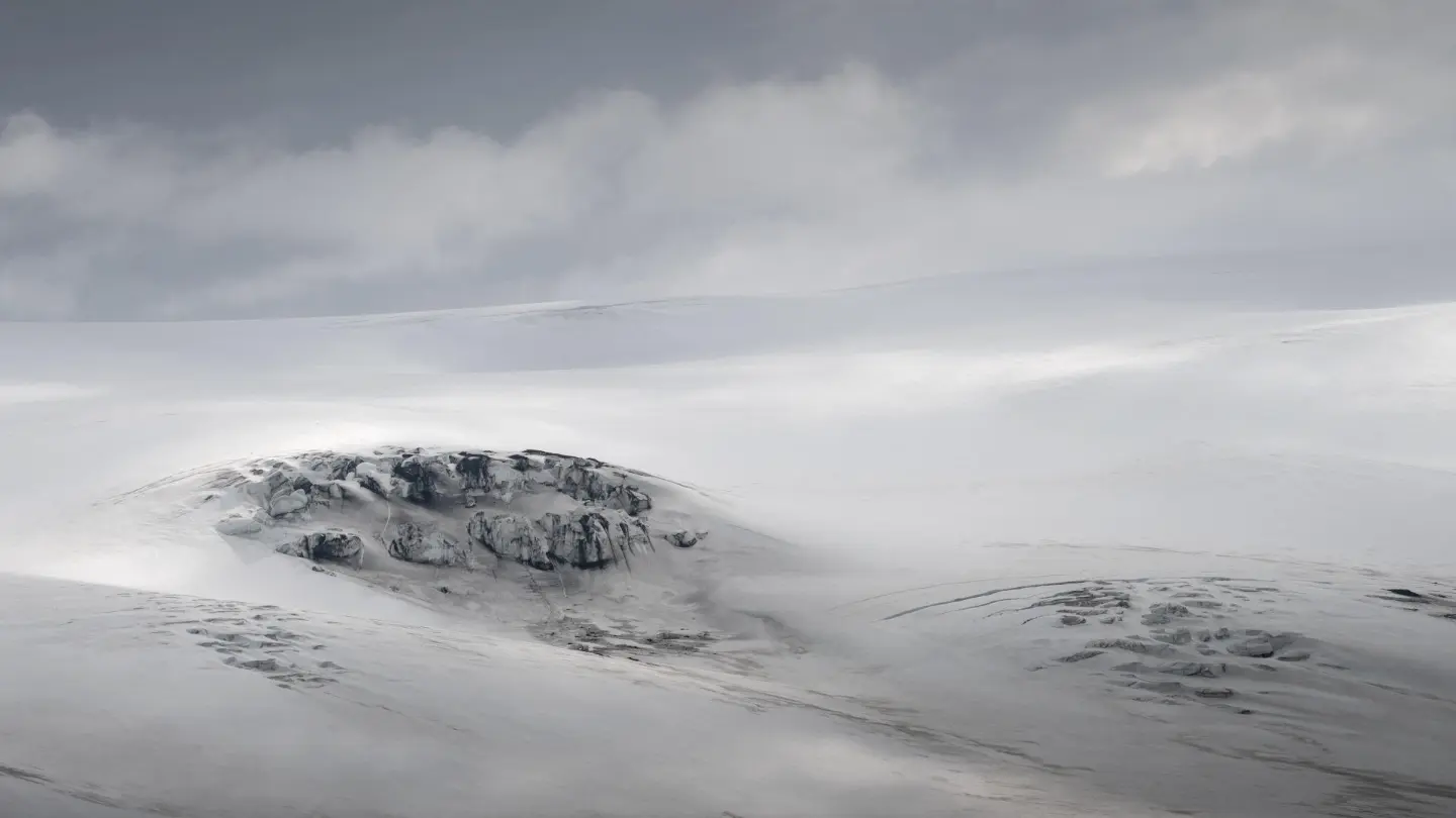 Picture of a magnificient glacier, taken from an helicopter