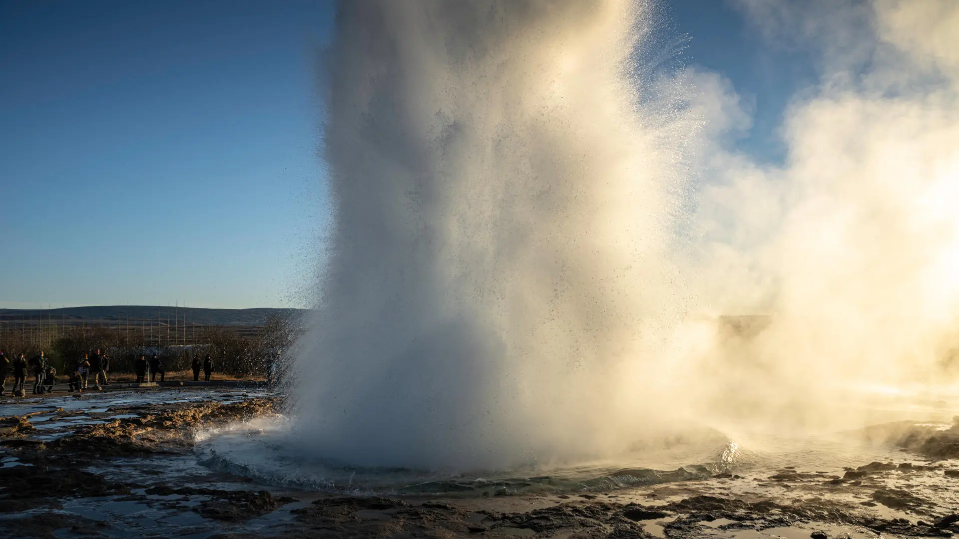 Waterfall falling over the edge of a continental plate