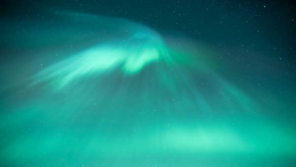 Display of beautiful northern lights