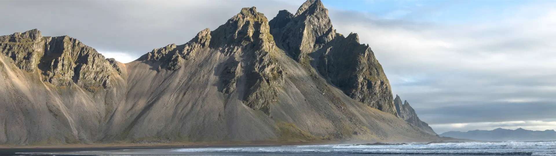 Beautiful mountain in front of the ocean